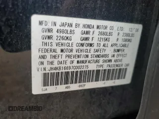 2007 Acura RL Technology z VIN JH4KB16697C002275, wystawiony jako Copart lot #82517284 z przebiegiem 200 857 mil mil oraz Czysty tytuł • Clean title. Historia ofert i sprzedaży dostępna na DreamBid. Obrazek 12.