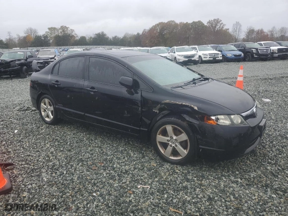 2008 Honda Civic Sdn EX with VIN 2HGFA15838H350792, listed as a Copart auction lot 80783874 with 225,041 mi miles and Salvage Title. Bid and sale history available at carsss.com. Image 4.