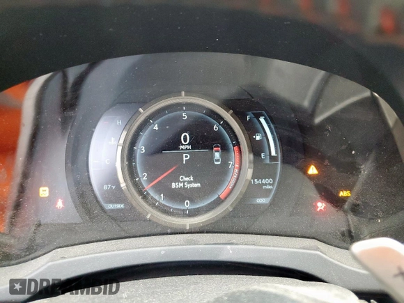 2014 Lexus IS 250 with VIN JTHBF1D25E5019919, listed as a Copart auction lot 58667425 with 154,400 mi miles and Salvage title. Bid and sale history available at DreamBid. Image 9.