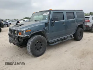 2005 Hummer H2 SUV with VIN 5GRGN23U45H124323, listed as a Copart auction lot 51289645 with 246,591 mi miles and Salvage Title. Bid and sale history available at carsss.com. Image 1.