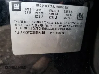 2016 Cadillac ATS-V with VIN 1G6AN5SYXG0153410, listed as a Copart auction lot 82428484 with 73,771 mi miles and Salvage Title. Bid and sale history available at carsss.com. Image 12.