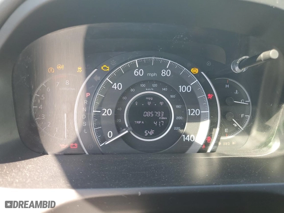 2016 Honda CR-V EX-L with VIN 5J6RM4H71GL078438, listed as a Copart auction lot 47347155 with 85,793 mi miles and Salvage Title. Bid and sale history available at carsss.com. Image 9.