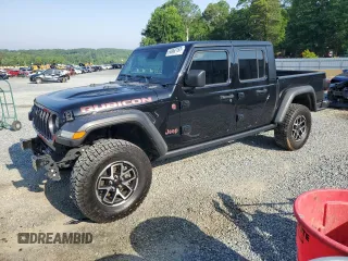 2024 Jeep Gladiator Rubicon с VIN 1C6JJTBG3RL104773, выставлен на аукционе Copart как лот 56962155 с пробегом 4 771 миль миль и Списание • Salvage title. История ставок и продаж доступна на DreamBid. Изображение 1.