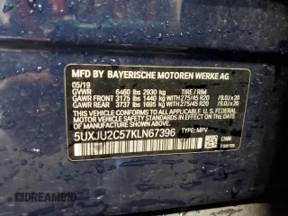 2019 BMW X5 xDrive50i с VIN 5UXJU2C57KLN67396, выставлен на аукционе Copart как лот 55074805 с пробегом 62 727 миль миль и Списание • Salvage title. История ставок и продаж доступна на DreamBid. Изображение 13.