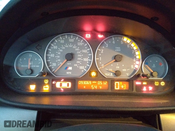 2002 BMW 3 Series M3 with VIN WBSBR93482EX22980, listed as a Copart auction lot 79085344 with 93,069 mi miles and Salvage Title. Bid and sale history available at carsss.com. Image 9.