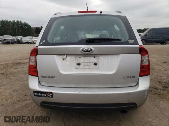 2007 Kia Rondo EX with VIN KNAFG526777112085, listed as a Copart auction lot 80942224 with 175,130 mi miles and Salvage Title. Bid and sale history available at carsss.com. Image 6.