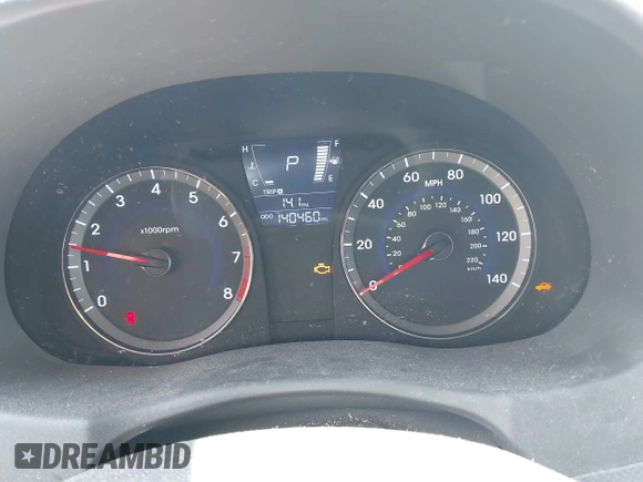 2012 Hyundai Accent SE with VIN KMHCU5AE0CU022050, listed as a IAAI auction lot 41955452 with 140,460 mi miles. Bid and sale history available at carsss.com. Image 7.