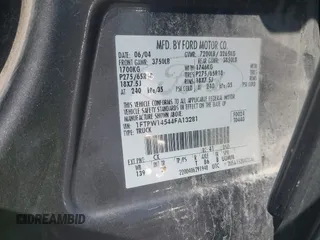 2004 Ford F-150 XLT с VIN 1FTPW14544FA13281, выставлен на аукционе IAAI как лот 42609212 с пробегом 174 385 миль миль и . История ставок и продаж доступна на DreamBid. Изображение 9.