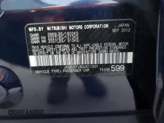 2013 Mitsubishi Lancer ES with VIN JA32U2FU8DU011201, listed as a Copart auction lot 75839424 with 105,526 mi miles and Salvage Title. Bid and sale history available at DreamBid. Image 12.