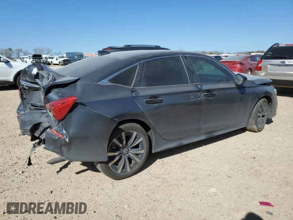 2024 Honda Civic Sedan EX with VIN 2HGFE1F74RH335598, listed as a Copart auction lot 48547325 with 0 mi miles and Salvage Title. Bid and sale history available at carsss.com. Image 3.