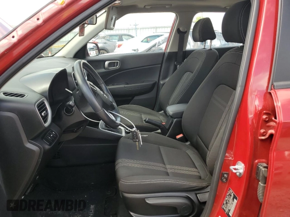2022 Hyundai Venue SEL with VIN KMHRC8A37NU153413, listed as a Copart auction lot 58733005 with 15,365 mi miles and Salvage title. Bid and sale history available at DreamBid. Image 7.