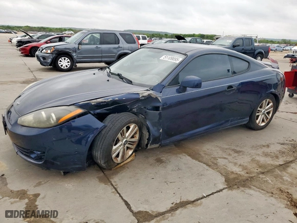 2008 Hyundai Tiburon GS with VIN KMHHM66D98U283776, listed as a Copart auction lot 51109895 with 125,095 mi miles and Salvage Title. Bid and sale history available at carsss.com. Image 1.