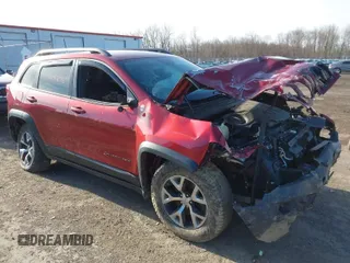 2016 Jeep Cherokee Trailhawk with VIN 1C4PJMBS7GW339833, listed as a IAAI auction lot 41943272 with 118,789 mi miles. Bid and sale history available at carsss.com. Image 1.