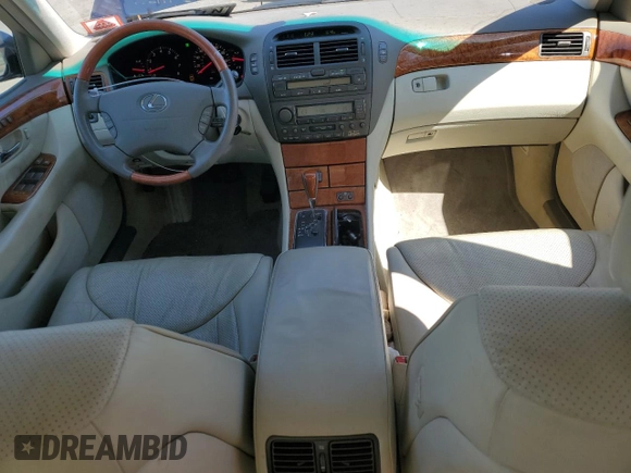 2003 Lexus LS 430 with VIN JTHBN30F330100550, listed as a Copart auction lot 49772375 with 67,928 mi miles and Salvage Title. Bid and sale history available at DreamBid. Image 8.
