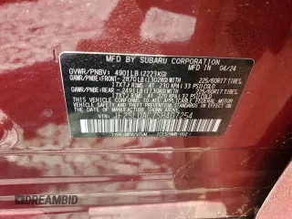 2025 Subaru Forester with VIN JF2SLDAC7SH407254, listed as a Copart auction lot 53615955 with 5,134 mi miles and Salvage title. Bid and sale history available at DreamBid. Image 12.