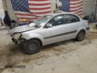 2008 Kia Rio LX with VIN KNADE123886386205, listed as a Copart auction lot 46245725 with Not Provided miles and Salvage Title. Bid and sale history available at DreamBid. Image 1.