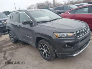 2024 Jeep Compass Limited with VIN 3C4NJDCN2RT153271, listed as a IAAI auction lot 41427828 with 3,345 mi miles and . Bid and sale history available at carsss.com. Image 1.