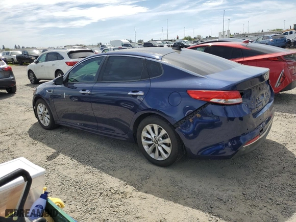 2016 Kia Optima EX with VIN 5XXGU4L36GG014428, listed as a Copart auction lot 53052535 with 204,675 mi miles and Salvage Title. Bid and sale history available at carsss.com. Image 2.