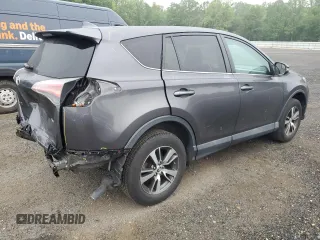 2018 Toyota RAV4 XLE with VIN 2T3WFREV0JW445322, listed as a Copart auction lot 55623845 with 116,700 mi miles and Salvage title. Bid and sale history available at DreamBid. Image 3.