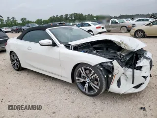 2021 BMW 4 Series 430i z VIN WBA23AT07MCG22827, wystawiony jako Copart lot #57776505 z przebiegiem 6874 mil mil oraz Szkody całkowita. Historia ofert i sprzedaży dostępna na DreamBid. Obrazek 4.