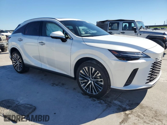 2023 Lexus RX with VIN JTJCHMAA7P2005597, listed as a Copart auction lot 80840304 with 4,797 mi miles and Salvage Title. Bid and sale history available at carsss.com. Image 4.