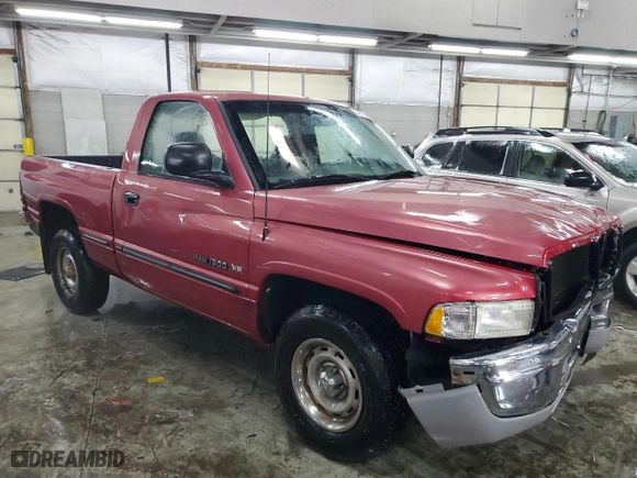 1999 Dodge Ram 1500 with VIN 3B7HC16Y0XM505489, listed as a Copart auction lot 44570345 with 197,705 mi miles and Salvage Title. Bid and sale history available at carsss.com. Image 4.