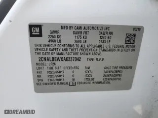 2010 Chevrolet Equinox LS with VIN 2CNALBEWXA6337042, listed as a Copart auction lot 75675374 with 155,486 mi miles and Salvage Title. Bid and sale history available at carsss.com. Image 13.