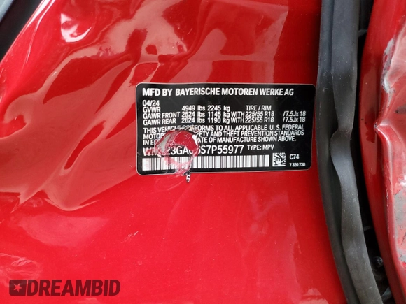 2025 MINI Countryman S z VIN WMZ23GA06S7P55977, wystawiony jako Copart lot #54164345 z przebiegiem 3 384 mil mil oraz Szkoda całkowita • Salvage title. Historia ofert i sprzedaży dostępna na DreamBid. Obrazek 13.