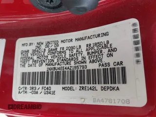 2010 Toyota Corolla z VIN 1NXBU4EE4AZ195793, wystawiony jako IAAI lot #42347613 z przebiegiem 203 396 mil mil oraz . Historia ofert i sprzedaży dostępna na DreamBid. Obrazek 9.