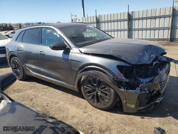 2024 Audi Q8 e-tron Prestige with VIN WA16ABGE2RB006933, listed as a Copart auction lot 72645354 with NaN miles and Salvage Title. Bid and sale history available at carsss.com. Image 4.