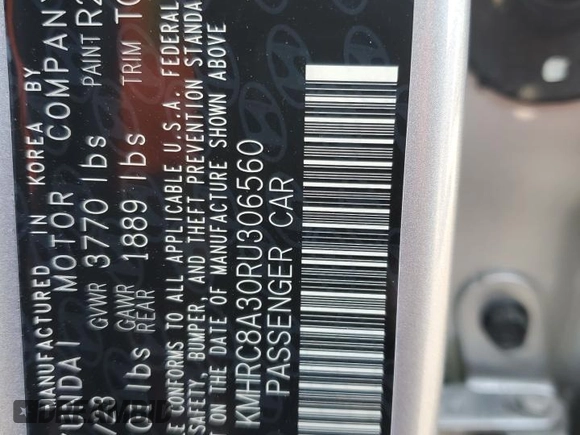 2024 Hyundai Venue Limited with VIN KMHRC8A30RU306560, listed as a Copart auction lot 53710235 with 8,506 mi miles and Salvage title. Bid and sale history available at DreamBid. Image 14.