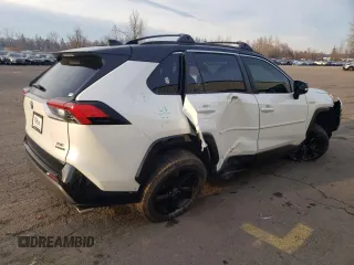 2020 Toyota RAV4 Hybrid XSE with VIN JTMEWRFV5LD541943, listed as a Copart auction lot 84005364 with 88,435 mi miles and Salvage title. Bid and sale history available at DreamBid. Image 3.