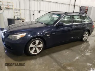 2006 BMW 5 Series 530xi with VIN WBANN73516CN03435, listed as a Copart auction lot 88636495 with 163,780 mi miles and Salvage Title. Bid and sale history available at carsss.com. Image 1.
