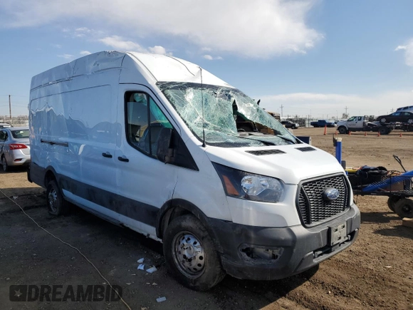 2023 Ford Transit Cargo with VIN 1FTBR3U85PKA70415, listed as a Copart auction lot 47869205 with 68,379 mi miles and Salvage Title. Bid and sale history available at DreamBid. Image 4.
