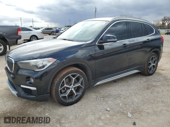 2018 BMW X1 xDrive28i with VIN WBXHT3C32J5L28030, listed as a Copart auction lot 47087415 with 100,708 mi miles and Salvage Title. Bid and sale history available at carsss.com. Image 1.