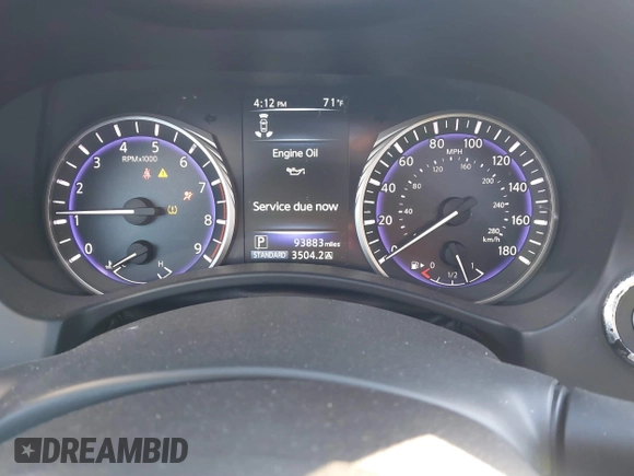 2017 Infiniti Q50 Premium with VIN JN1EV7AP6HM737223, listed as a IAAI auction lot 41335651 with 93,883 mi miles and . Bid and sale history available at DreamBid. Image 7.