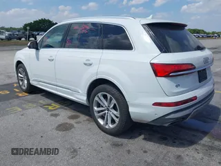 2025 Audi Q7 Premium Plus with VIN WA1LVBF70SD014968, listed as a IAAI auction lot 41787534 with 7,568 mi miles and . Bid and sale history available at DreamBid. Image 3.