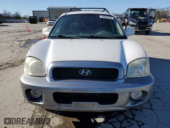 2002 Hyundai Santa Fe GLS with VIN KM8SC13DX2U329705, listed as a Copart auction lot 48986355 with 118,502 mi miles and Salvage Title. Bid and sale history available at carsss.com. Image 5.