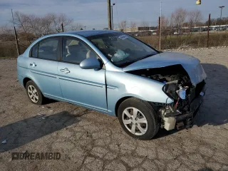 2009 Hyundai Accent Auto GLS with VIN KMHCN46C99U389245, listed as a Copart auction lot 49434645 with 0 mi miles and Salvage Title. Bid and sale history available at carsss.com. Image 4.