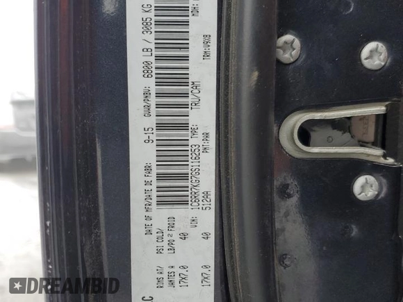 2016 Ram 1500 Express with VIN 1C6RR7KG7GS116253, listed as a Copart auction lot 89026965 with 159,259 mi miles and Salvage title. Bid and sale history available at DreamBid. Image 12.