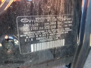 2019 Hyundai Elantra GT with VIN KMHH35LE1KU115891, listed as a Copart auction lot 72164844 with 53,806 mi miles and Salvage Title. Bid and sale history available at carsss.com. Image 12.