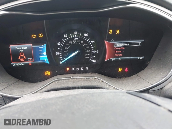 2016 Ford Fusion SE with VIN 3FA6P0H72GR192593, listed as a IAAI auction lot 42260617 with 257,739 mi miles and . Bid and sale history available at DreamBid. Image 7.