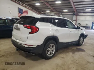 2019 GMC Terrain SLE z VIN 3GKALTEV4KL315671, wystawiony jako Copart lot #57750625 z przebiegiem 102 707 mil mil oraz Czysty tytuł • Clean title. Historia ofert i sprzedaży dostępna na DreamBid. Obrazek 3.