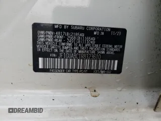 2024 Subaru Impreza with VIN JF1GUABC1R8323610, listed as a Copart auction lot 84304694 with 15,796 mi miles and Salvage Title. Bid and sale history available at carsss.com. Image 13.