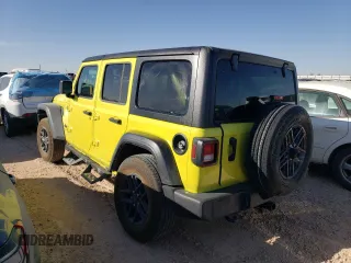 2024 Jeep Wrangler Sport S with VIN 1C4PJXDN0RW105903, listed as a Copart auction lot 49928365 with 6,297 mi miles and Salvage Title. Bid and sale history available at carsss.com. Image 2.