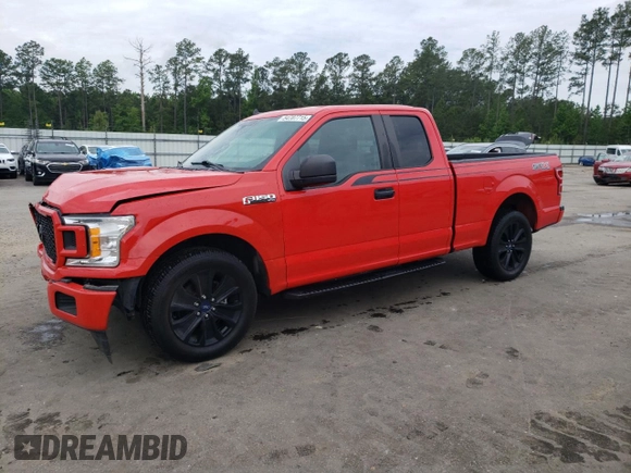 2020 Ford F-150 XL with VIN 1FTEX1CP5LFB98592, listed as a Copart auction lot 54707715 with 108,369 mi miles and Salvage title. Bid and sale history available at DreamBid. Image 1.