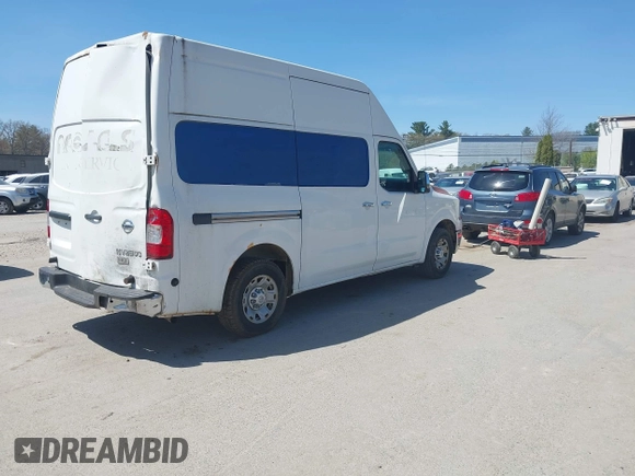 2012 Nissan NV S with VIN 1N6AF0LX6CN101706, listed as a IAAI auction lot 42170199 with 202,482 mi miles. Bid and sale history available at carsss.com. Image 4.