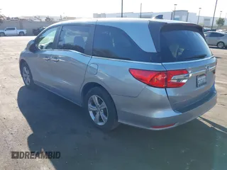 2018 Honda Odyssey EX-L with VIN 5FNRL6H71JB089289, listed as a IAAI auction lot 41813322 with 94,933 mi miles and . Bid and sale history available at DreamBid. Image 3.