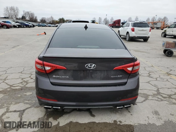 2015 Hyundai Sonata Sport with VIN 5NPE34AB4FH222623, listed as a Copart auction lot 47863515 with 132,317 mi miles and Salvage Title. Bid and sale history available at carsss.com. Image 6.
