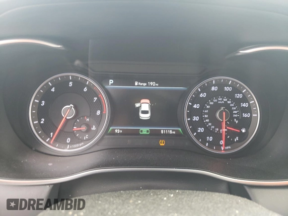 2021 Genesis G70 2.0T with VIN KMTG34LA0MU079767, listed as a Copart auction lot 59688405 with 51,115 mi miles and Salvage title. Bid and sale history available at DreamBid. Image 9.